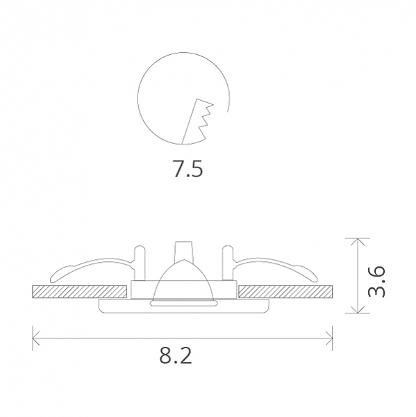 Встраиваемый светильник Arte Lamp A5440PL-1CC