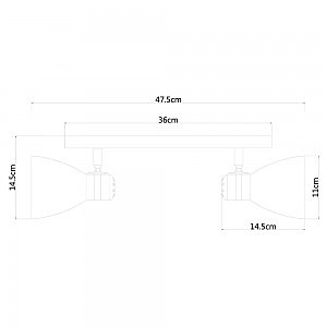 Светильник спот Arte Lamp Mercoled A5049AP-2GY