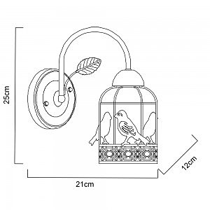 Бра с птичками Cincia A5090AP-1WG Arte Lamp