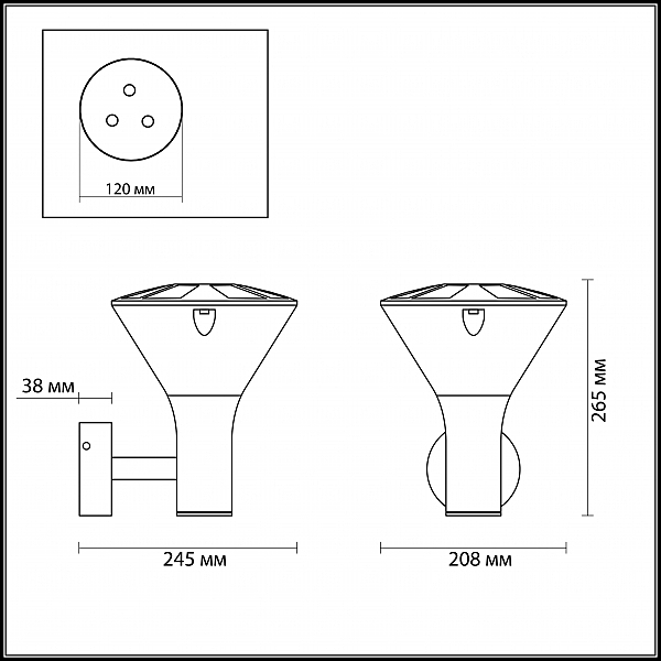 Уличный настенный светильник Odeon Light Lenar 4046/1W