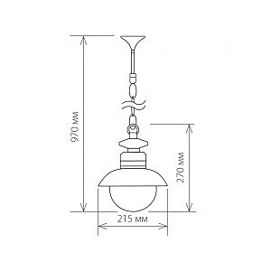 Уличный подвесной светильник Elektrostandard Talli Talli H брауни (GL 3002H)