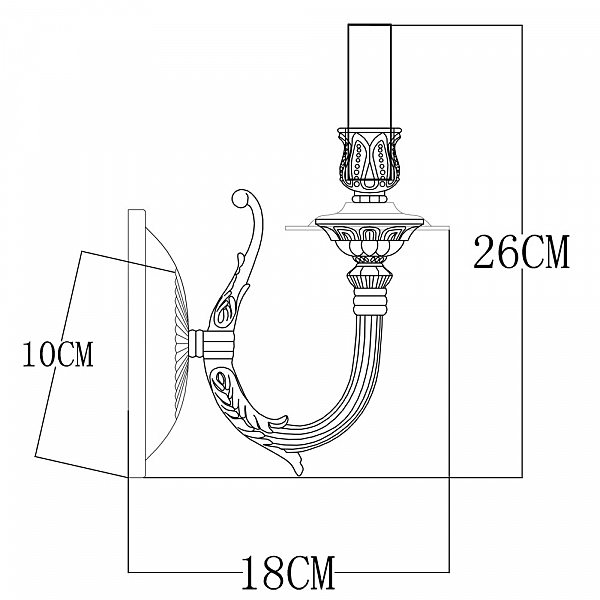 Настенное бра Arte Lamp Luisa A5966AP-1WG