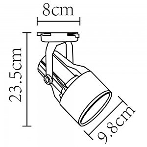 Трековый светильник Arte Lamp Lyra A6252PL-1WH