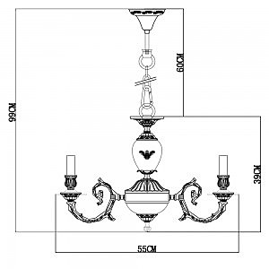 Подвесная люстра Arte Lamp Luisa A8020LM-5WG