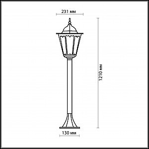 Столб фонарный уличный Odeon Light LANO 2322/1F