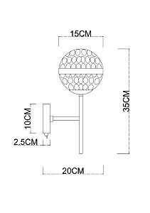 Настенное бра Arte Lamp Delacrua A7770AP-1PB