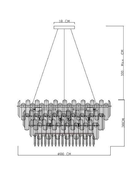 Подвесная люстра Divinare Bellatrix 3510/17 SP-18