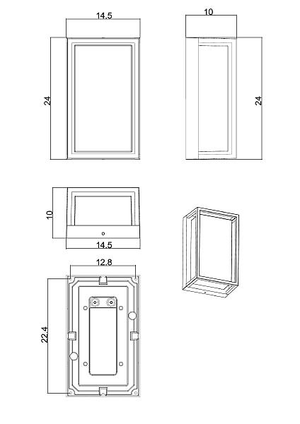 Уличный настенный светильник Arte Lamp Menkar A1332AL-1BK