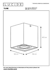 Накладной светильник Lucide Tube 22953/01/31