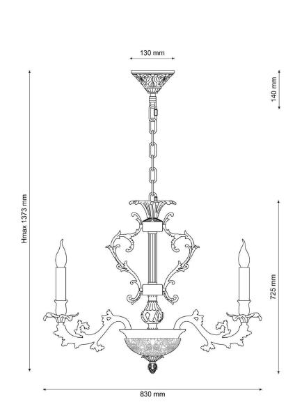 Люстра многоярусная Firrnze FIRENZE 1780.15.3 antique gold Lucia Tucci