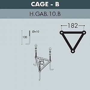 Столб фонарный уличный Fumagalli Cefa U23.156.S20.BXF1RDN