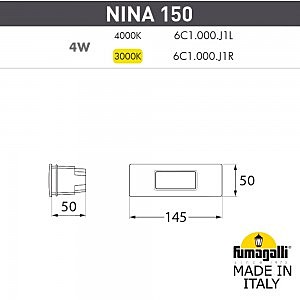 Подсветка для ступеней Fumagalli Nina 6C1.000.000.AYJ1L