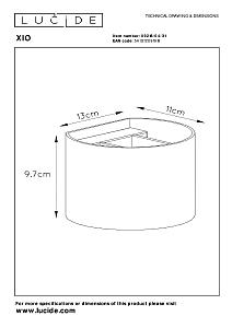 Настенное бра Lucide Xio 09218/04/31