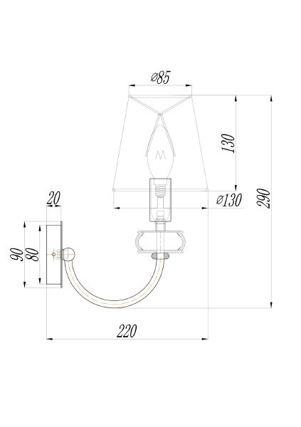 Настенное бра Maytoni Roma ARM006WL-01G