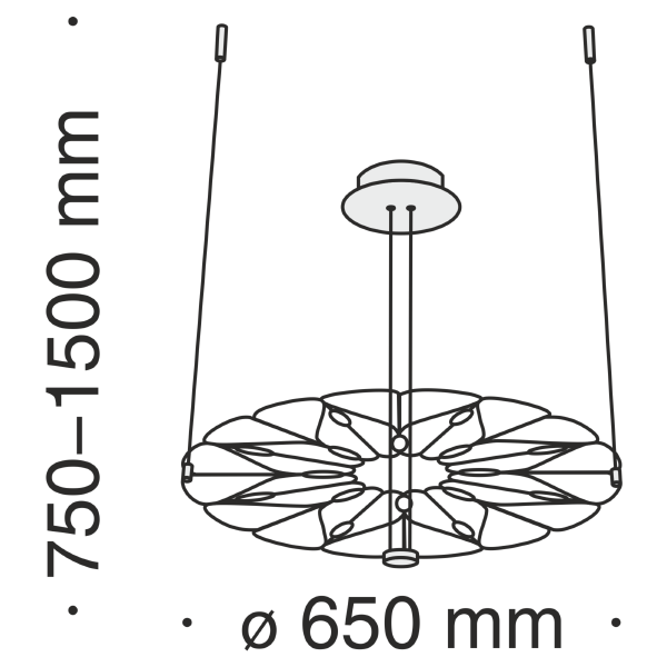 Светильник подвесной Maytoni Volare MOD037PL-L16B