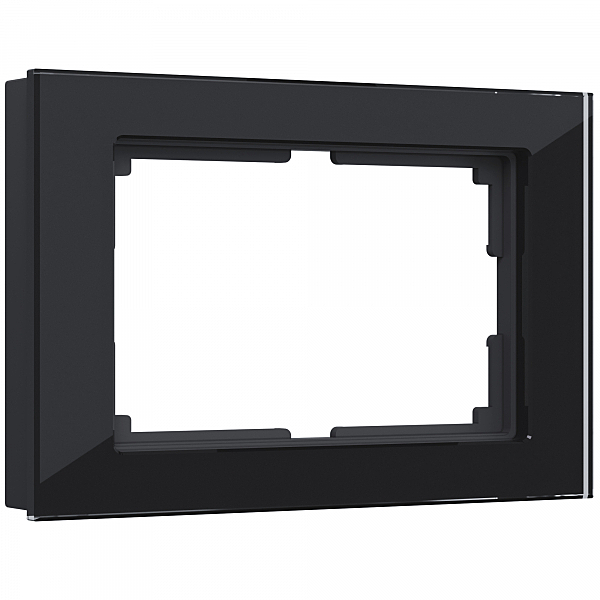 Рамка Werkel W0081108/ Рамка для двойной розетки Favorit (черный,стекло)