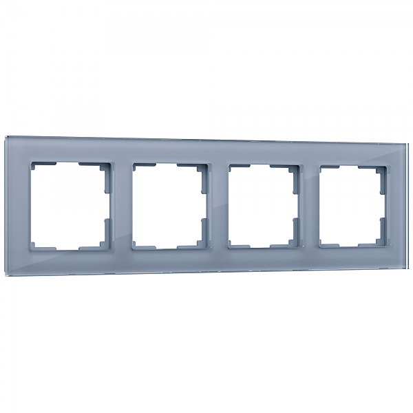 Рамка Werkel W0041115/ Рамка на 4 поста Favorit (серый,стекло)