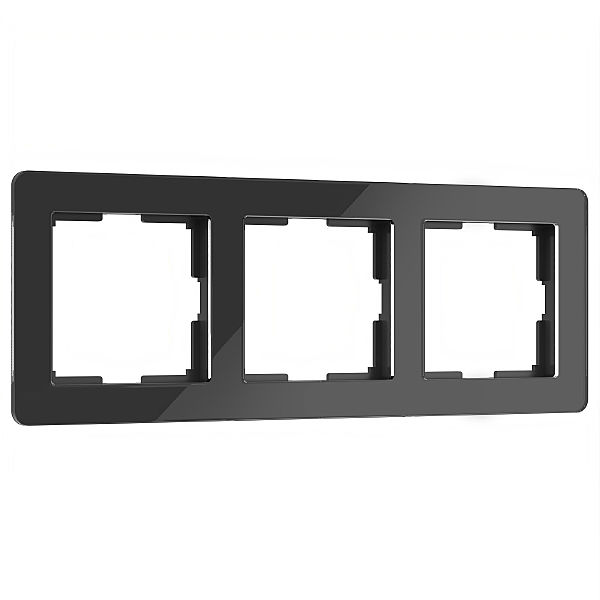 Рамка Werkel Acrylic черный W0032708/ Рамка на 3 поста Acrylic (черный)