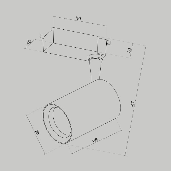 Трековый светильник Maytoni Vuoro Unity TR003-1-10W4K-W-B