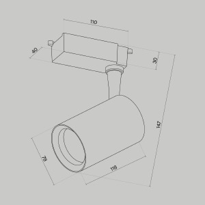 Трековый светильник Maytoni Vuoro Unity TR003-1-10W4K-W-B