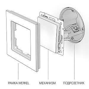 Выключатель Werkel W1113001/ Перекрестный выключатель одноклавишный (белый)