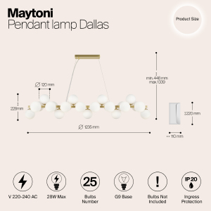 Подвесная люстра Maytoni Dallas MOD547PL-25BS