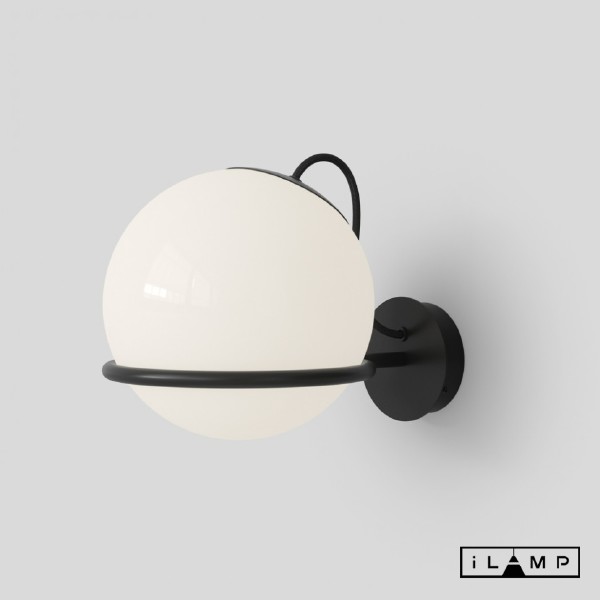 Настенный светильник iLamp Globe 10346W/1 BK-WH