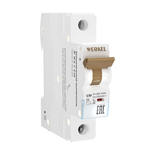 Автоматический выключатель Werkel W901P106 / Автоматический выключатель 1P 10 A C 6 кА