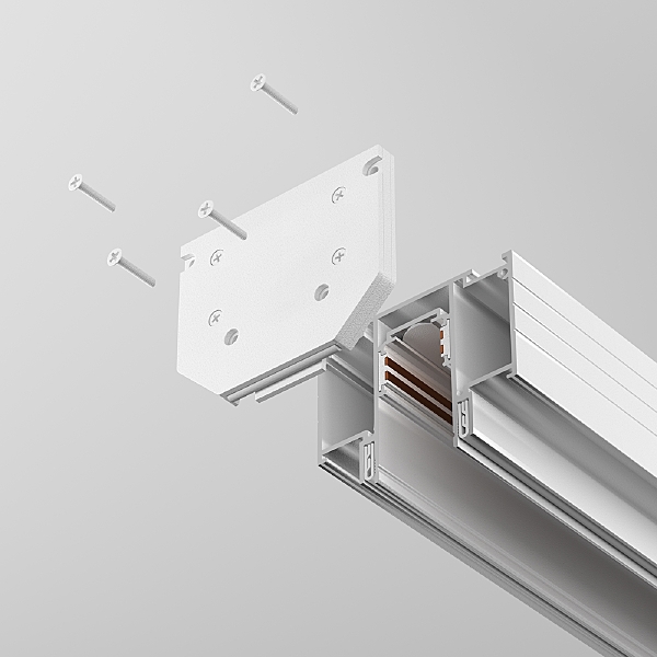 Заглушка торцевая 2шт Exility натяжной потолок белый Maytoni Accessories for tracks Exility TRA034-SCEC-422W