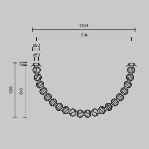 Светильник подвесной Maytoni Amulet MOD555CL-L28G3K