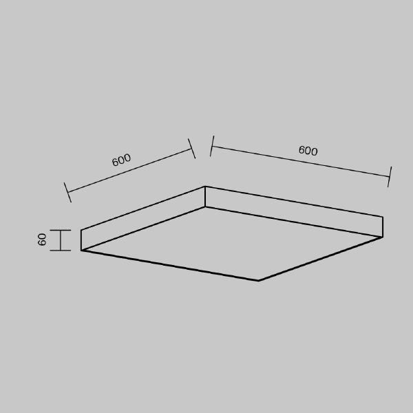 Светильник потолочный Maytoni Zon C032CL-90W3K-SQ-B