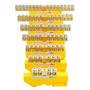 Шина PE на изоляторе 8*12 на DIN-рейку 12 выводов Stekker LD555-812-12 49555