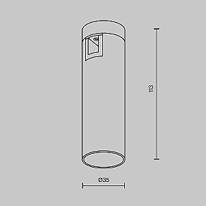 Трековый светильник Maytoni Focus Led TR143-1-5W3K-W-B