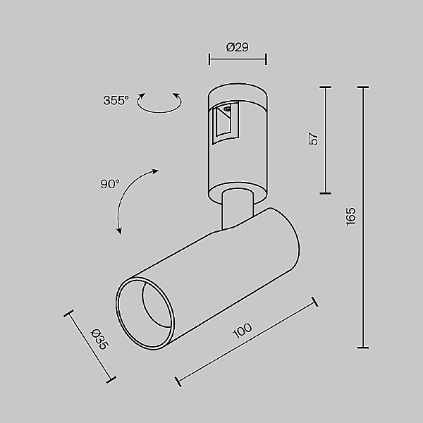 Трековый светильник Maytoni Focus Led TR144-1-5W3K-W-B