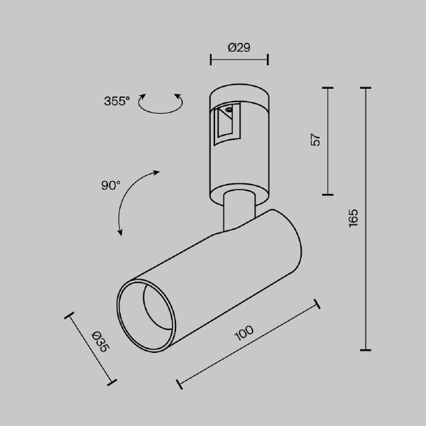 Трековый светильник Maytoni Focus Led TR144-1-5W3K-W-B