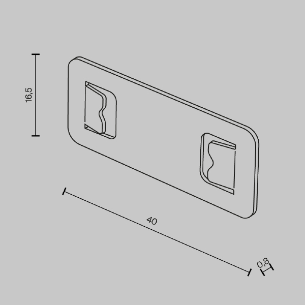 Коннектор прямой для встраиваемого шинопровода Maytoni Accessories for tracks Basity TRA172C-12B