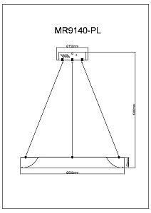 Подвесная люстра MyFar Elara MR9140-PL