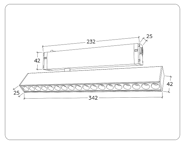 Трековый светильник Ambrella Magnetic 220V GL1352