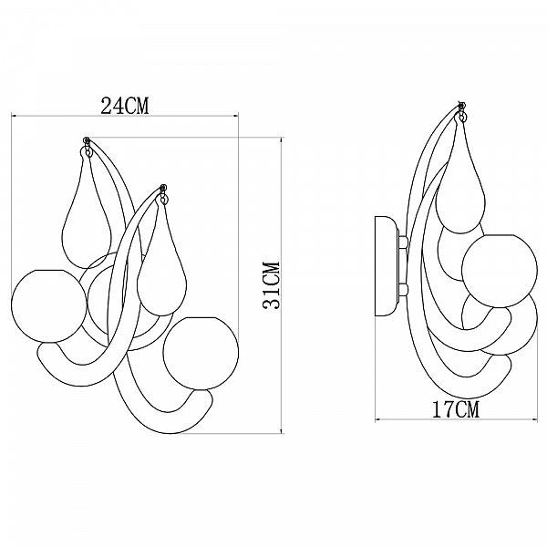 Настенное бра Arte Lamp SIGMA A3229AP-2WH