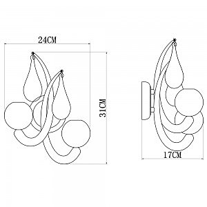 Настенное бра Arte Lamp SIGMA A3229AP-2WH