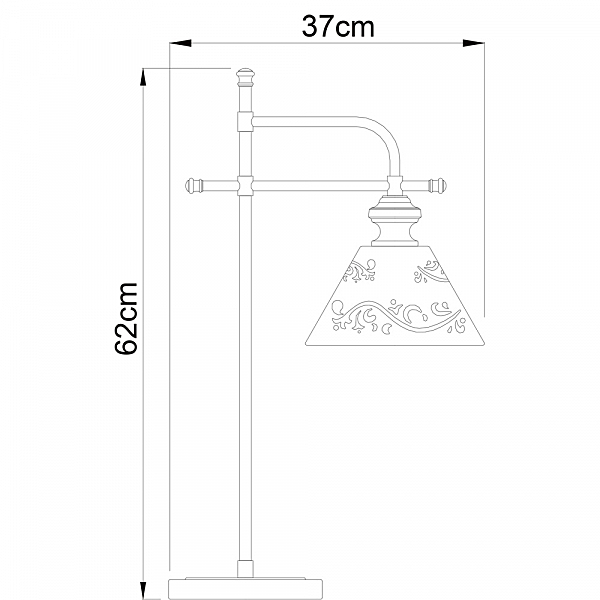 Настольная лампа Arte Lamp KENSINGTON A1511LT-1PB