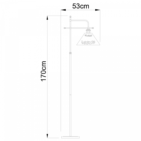 Торшер Arte Lamp KENSINGTON A1511PN-1PB