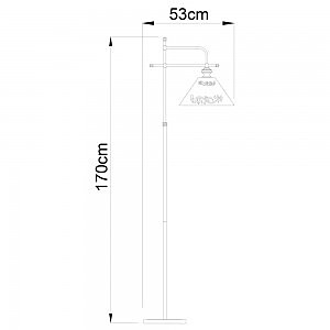 Торшер Arte Lamp KENSINGTON A1511PN-1PB