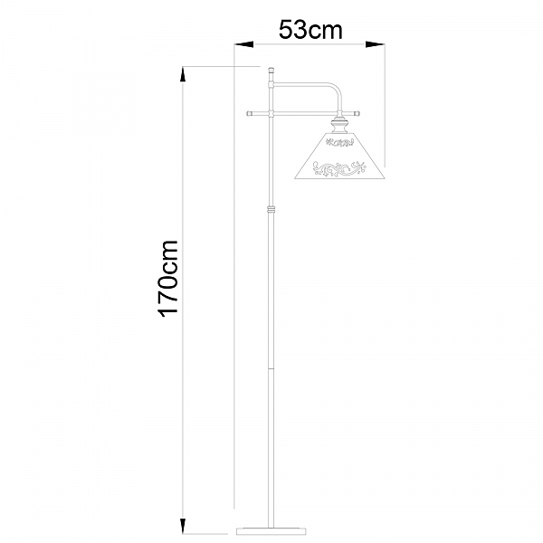 Торшер Arte Lamp KENSINGTON A1511PN-1WG