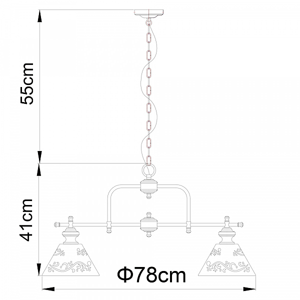 Подвесная люстра Arte Lamp KENSINGTON A1511LM-5PB