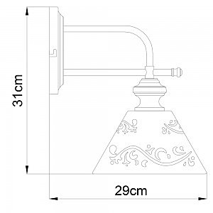 Настенное бра Arte Lamp KENSINGTON A1511AP-1PB