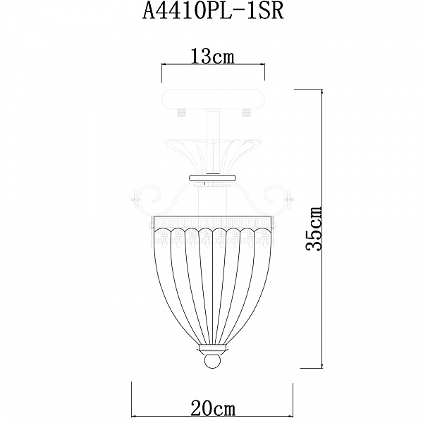 Светильник потолочный Arte Lamp SCHELENBERG A4410PL-1SR