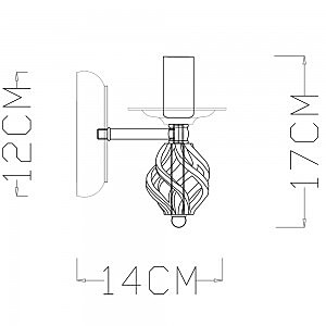 Настенное бра Arte Lamp CARTWHEEL A4550AP-1CK