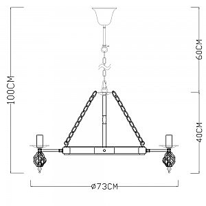 Подвесная люстра Arte Lamp CARTWHEEL A4550LM-6CK