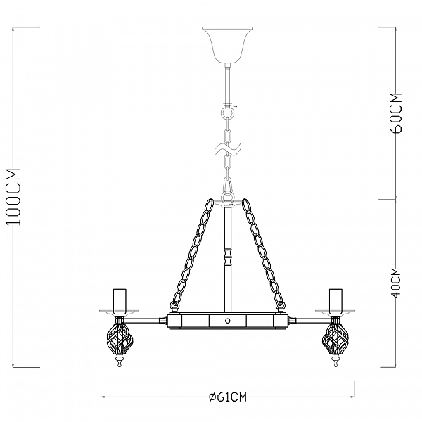 Подвесная люстра Arte Lamp CARTWHEEL A4550LM-8CK